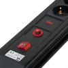 Hálózati Elosztó Hosszabbító 3m 6-os 10/16A 250V (3 x 1,5) Fekete (5055610801085)