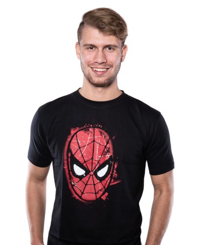 MARVEL - Comics Spiderman Mask Póló - S