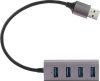 Yenkee YHB 4300 Alumínium Elosztó 4 × USB 3.0 (8590669289110)