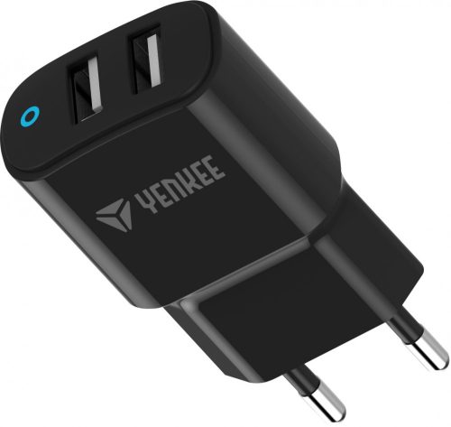Yenkee YAC 2024 Dual USB Hálózati Töltő - Fekete (8590669323517)