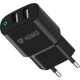 Yenkee YAC 2024 Dual USB Hálózati Töltő - Fekete (8590669323517)