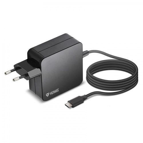 Yenkee YAU C65 Univerzális USB-C Töltő 65W - Fekete (8590669329656)