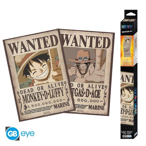 ONE PIECE - Wanted Luffy & Ace Poszter 2db [52x35cm] (ABYDCO605)