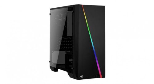 Aerocool Cylon Mini TG RGB mATX Számítógépház - Fekete Edzett üveg oldallappal