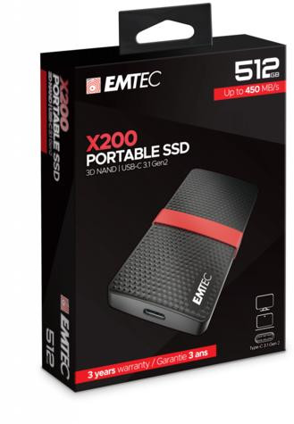 Emtec X200 512GB ECSSD512GX200 Külső SSD