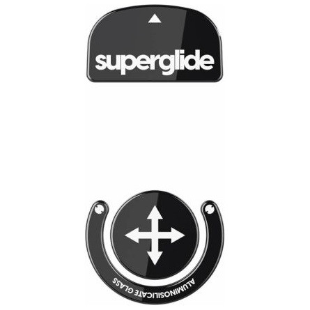 Superglide Glass Skates For Logitech G Pro X Superlight - Black