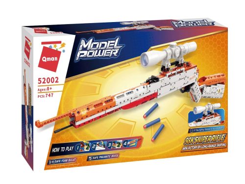 QMAN 52002 LEGO-Technic-kompatibilis Építőjáték Mauser 98k Játék-ismétlőpuska 8x-os Nagyítású Távcsővel - 747 db (QH52002)