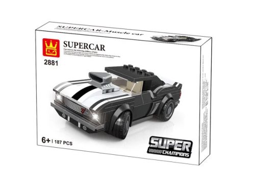 WANGE 2881 LEGO-kompatibilis Építőjáték Supercar Fekete Sportkocsi - 149 db (WH2881)