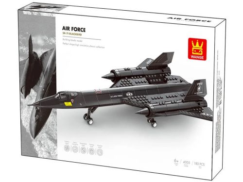 WANGE 4005 LEGO-kompatibilis Építőjáték SR-71 Blackbird Felderítő Repülőgép - 183 db (WH4005)