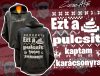Zsozéatya Karácsonyi Fekete Pulóver - ÚJ! - Szarvasok, Fekete/Fehér, XL
