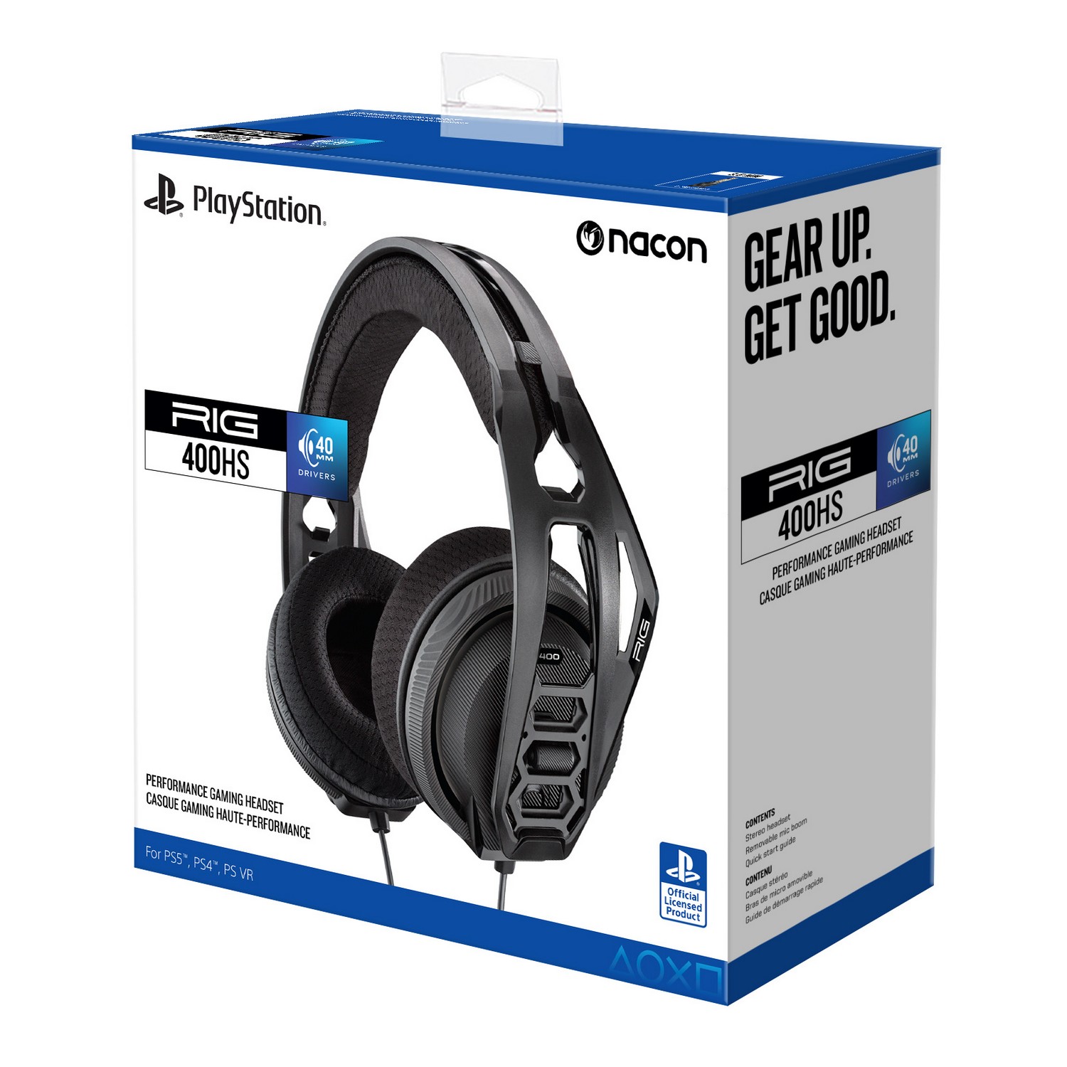Nacon RIG 400 HS Gaming Headset PS4/PS5 - Fekete (2808370) -
